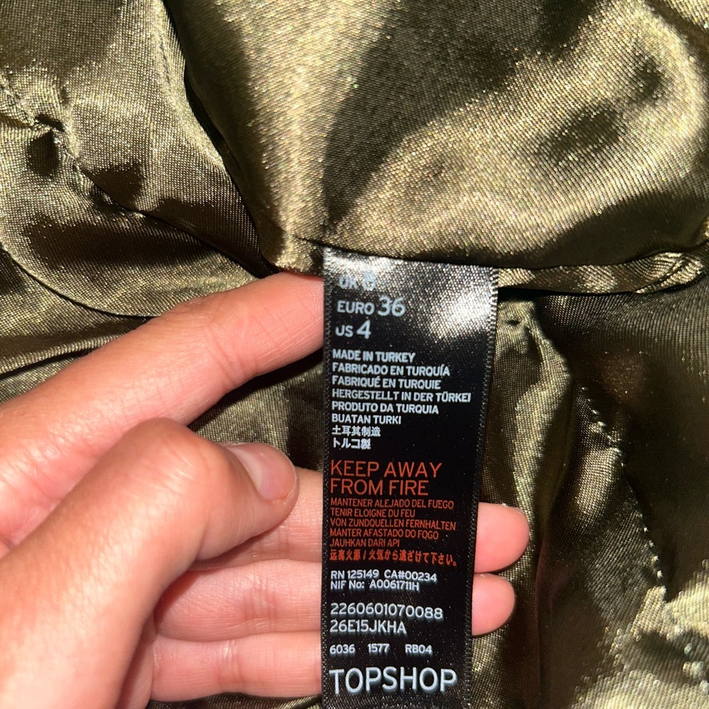 TOPSHOP never worn green bomber jacket - Picture 6 of 7